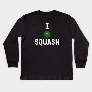 I Love Squash Kids Long Sleeve T-Shirt